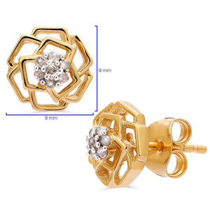 Conjunto em Prata 925 Florzinha com Diamante Ice