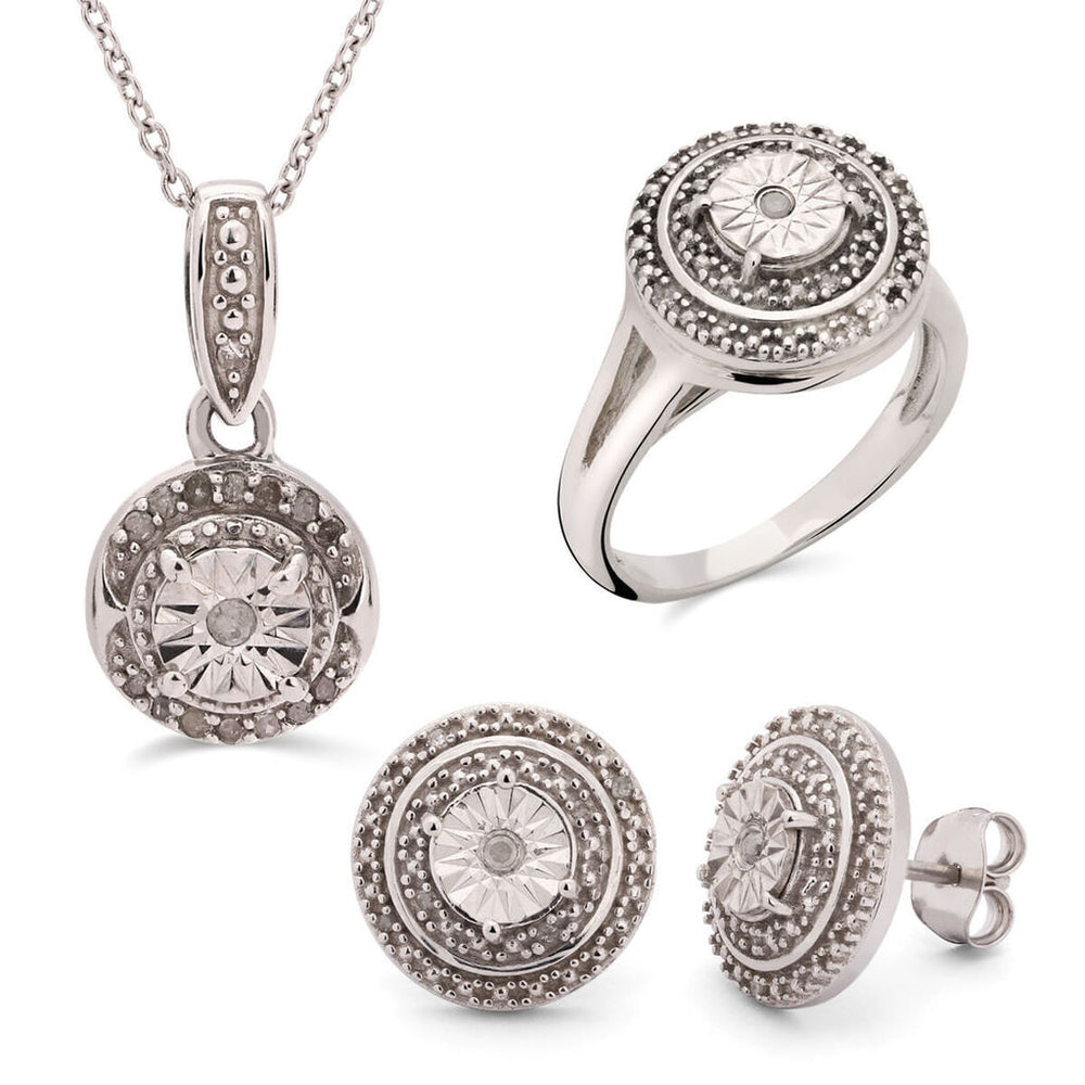 Conjunto em Prata 925 com Diamantes