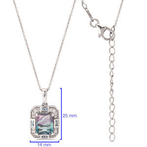 Conjunto em Prata Fluorita Bi-Color