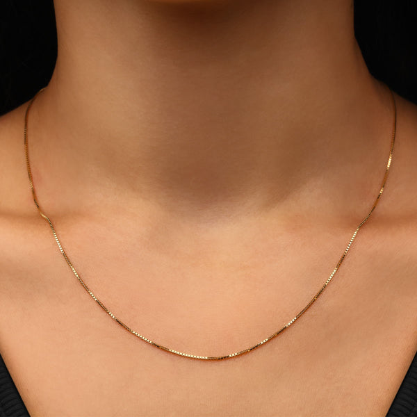Corrente Malha Veneziana 45 cm Ouro Amarelo 18 k