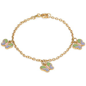 Pulseira em Ouro Amarelo 18k com Mina Coloridas