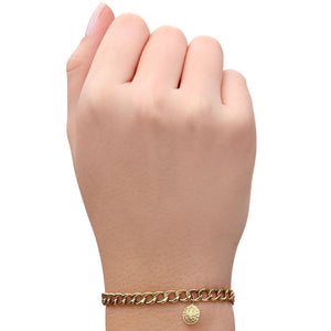 Pulseira em Ouro Amarelo 18k com Berloque São Bento