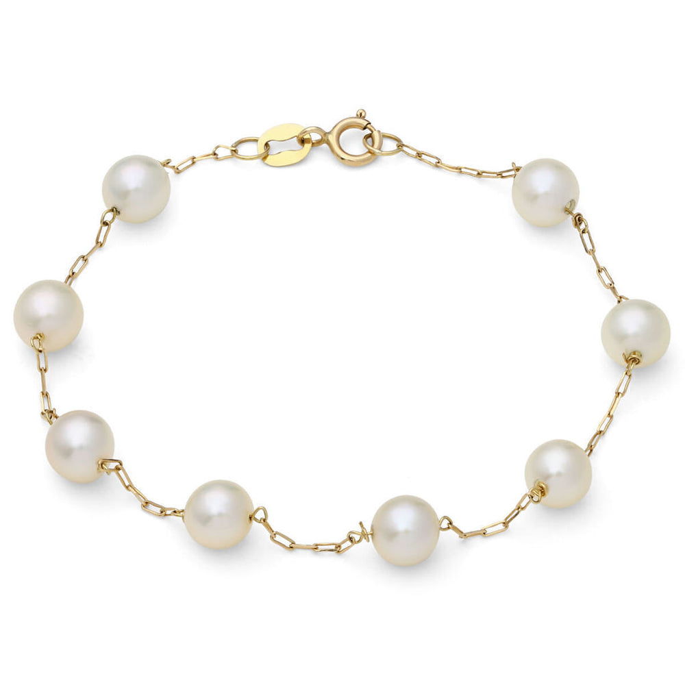 Pulseira em Ouro Amarelo 18k com Perolas