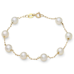 Pulseira em Ouro Amarelo 18k com Perolas