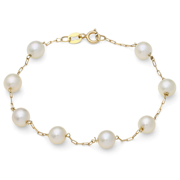 Pulseira em Ouro Amarelo 18k com Perolas