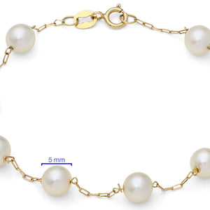 Pulseira em Ouro Amarelo 18k com Perolas