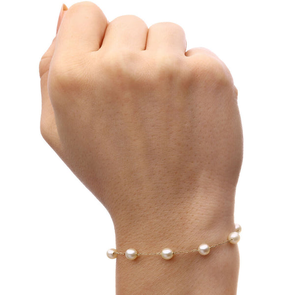 Pulseira em Ouro Amarelo 18k com Perolas