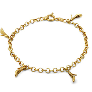 Pulseira em Ouro Amarelo 18k com Berloques Sapatinhos