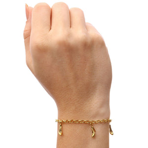 Pulseira em Ouro Amarelo 18k com Berloques Sapatinhos