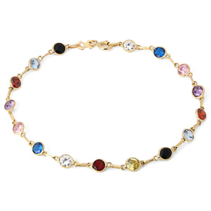 Pulseira em Ouro Amarelo 18k com Zirconias