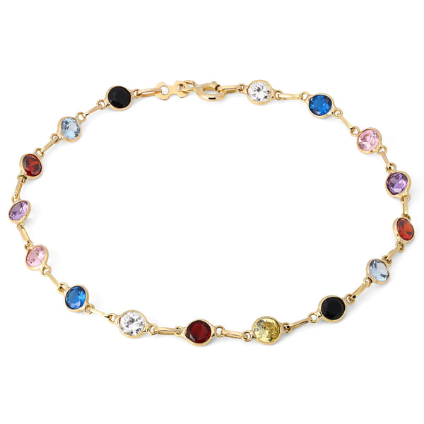 Pulseira em Ouro Amarelo 18k com Zirconias