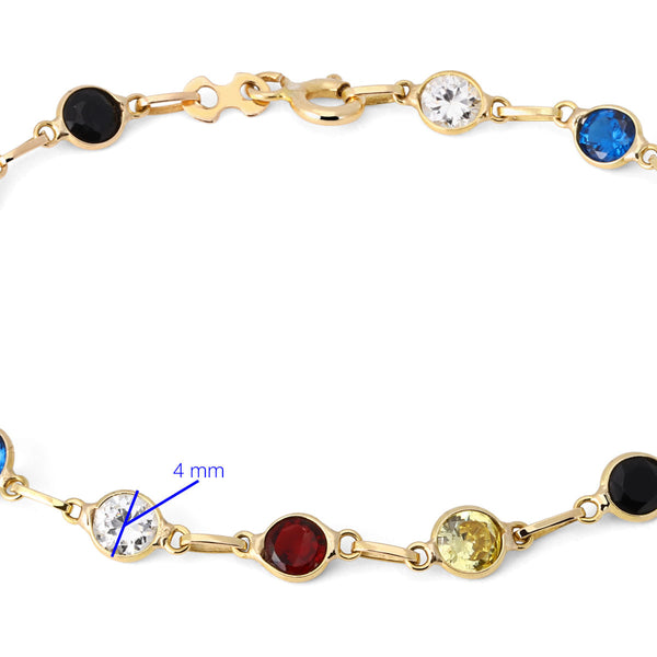 Pulseira em Ouro Amarelo 18k com Zirconias