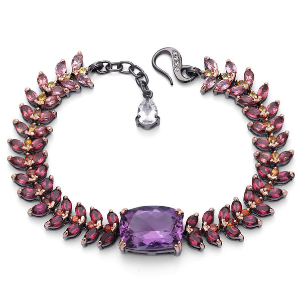 Pulseira Linha Premium em Prata 925 com Mix de Pedras