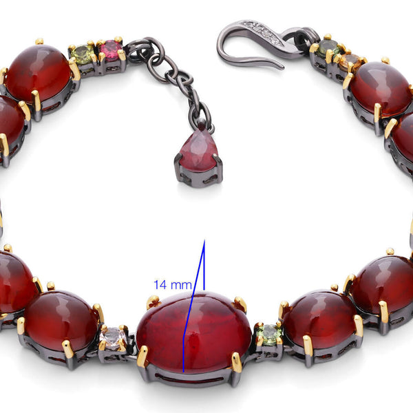 Pulseira Linha Premium em Prata 925 com Rubis