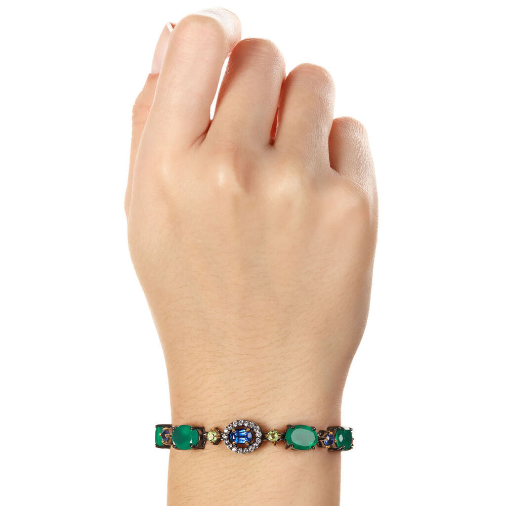 Pulseira Linha Premium em Prata 925 com Mix de Pedras