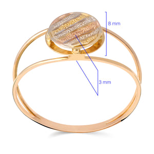 Anel de Ouro Três Cores com Efeito Diamantado - au am 18k