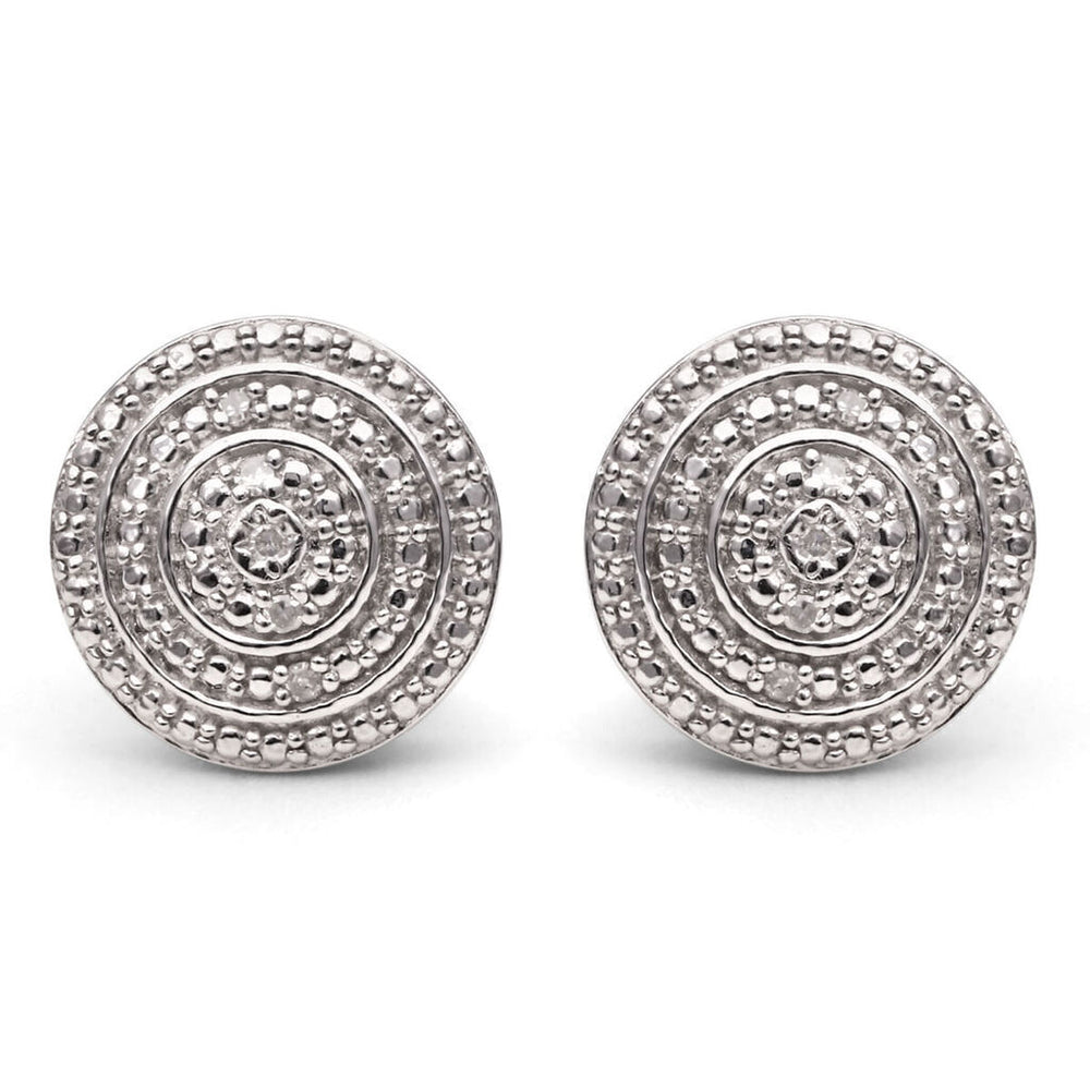 Par de Brinco em Prata 925 com Diamante