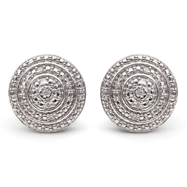 Par de Brinco em Prata 925 com Diamante