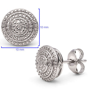 Par de Brinco em Prata 925 com Diamante