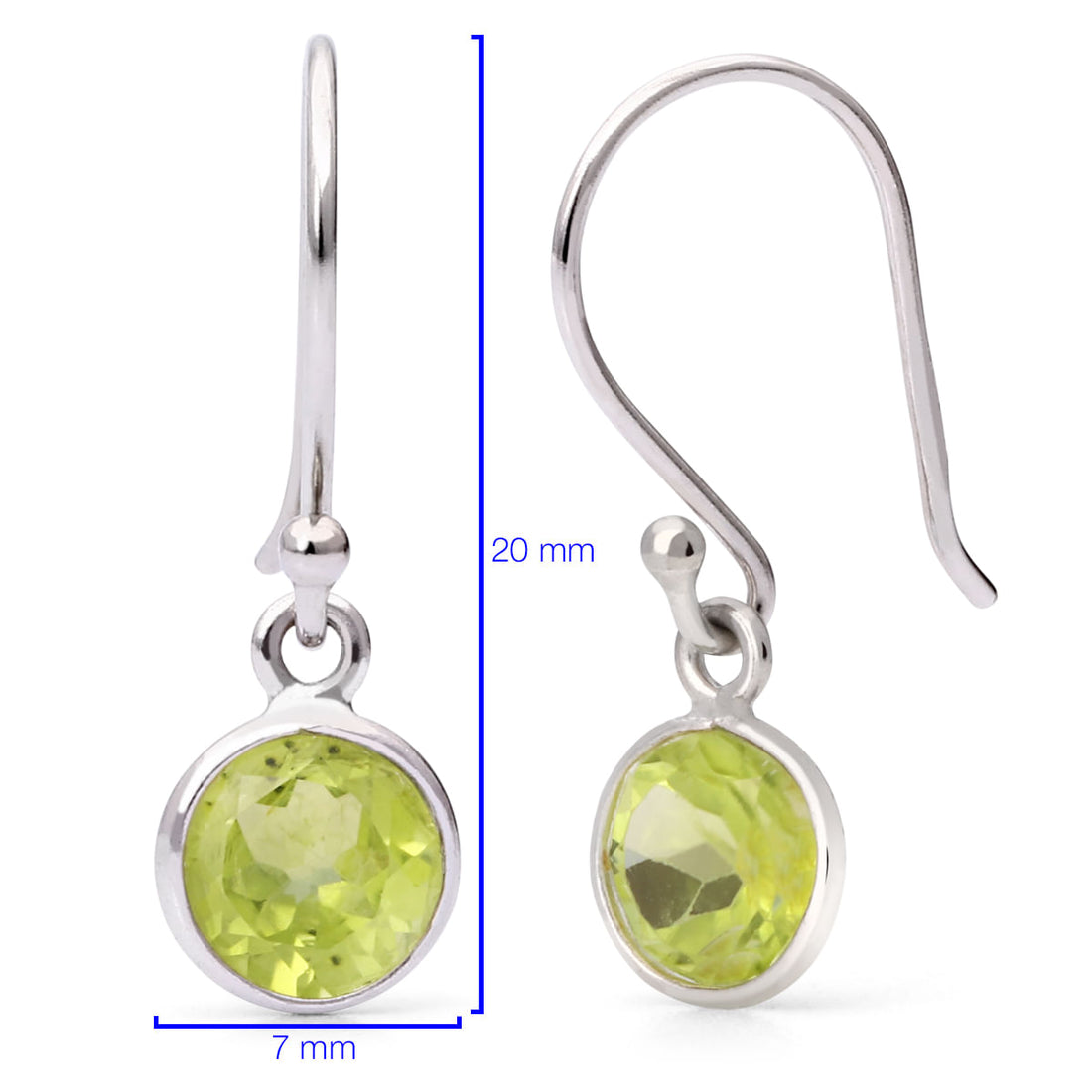 Par de Brinco em Prata 925 com Peridoto