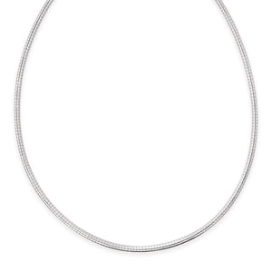 Colar Ômega 3 mm- 45 cm Prata