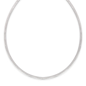Colar Ômega 4mm- 45 cm Prata