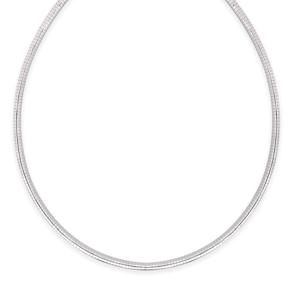 Colar Ômega 4mm- 45 cm Prata