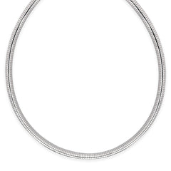 Colar Ômega 6mm- 46 cm Prata