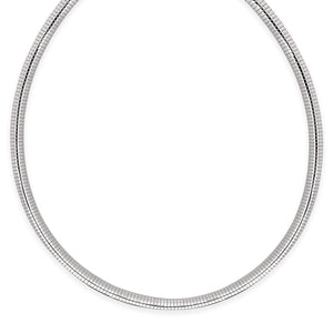 Colar Ômega 6mm- 46 cm Prata