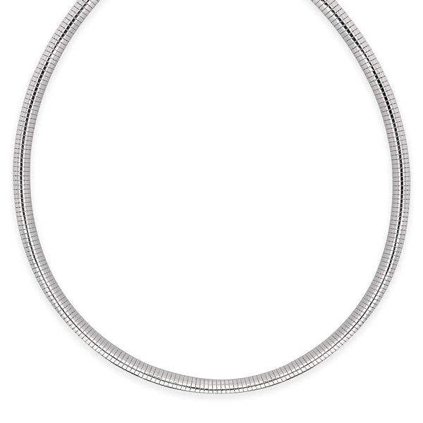 Colar Ômega 6mm- 46 cm Prata