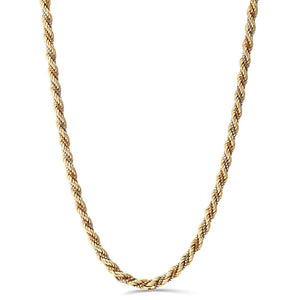 Corrente em Ouro Amarelo 18 k Malha Corda - 41 cm