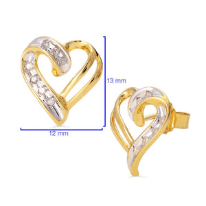Par de Brinco e Pingente em Prata 925 Coração com Diamantes Ice