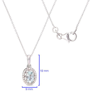 Conjunto em Prata 925 com Água Marinha