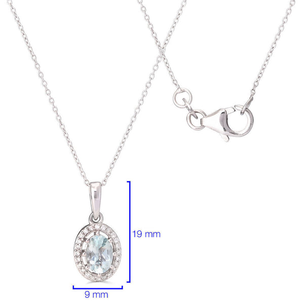 Conjunto em Prata 925 com Água Marinha