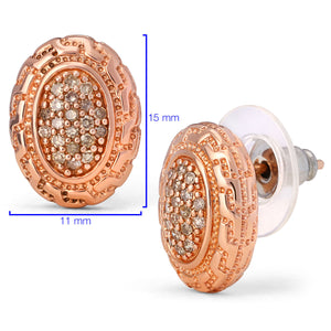 Par de Brinco em Prata 925 com Diamantes Champagne