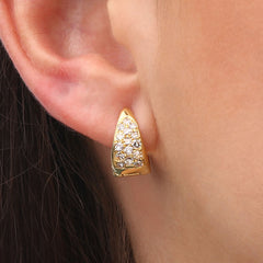 Argola em Ouro Amarelo 18k com Diamantes