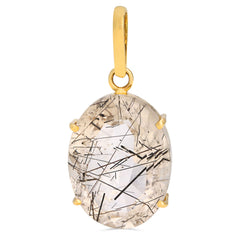 Pingente em Ouro Amarelo 18k com Cristal Rutilado