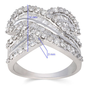 Anel em Ouro Branco 18k com Diamantes