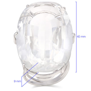 Anel em Ouro Branco 18k com Cristal