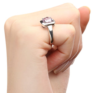 Anel Brinco e Pingente com Ametista Aprox. 8,6 cts e Diamantes Linha Prata