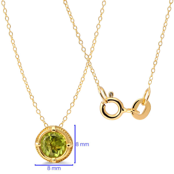 Conjunto Solitário em Prata 925 com Peridoto