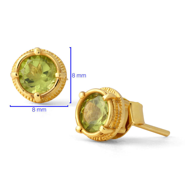 Conjunto Solitário em Prata 925 com Peridoto