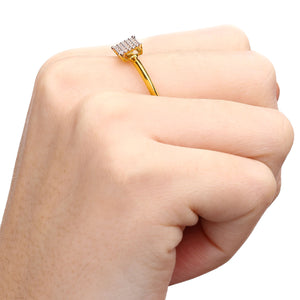 Conjunto Quadrado com Zircônias Prata