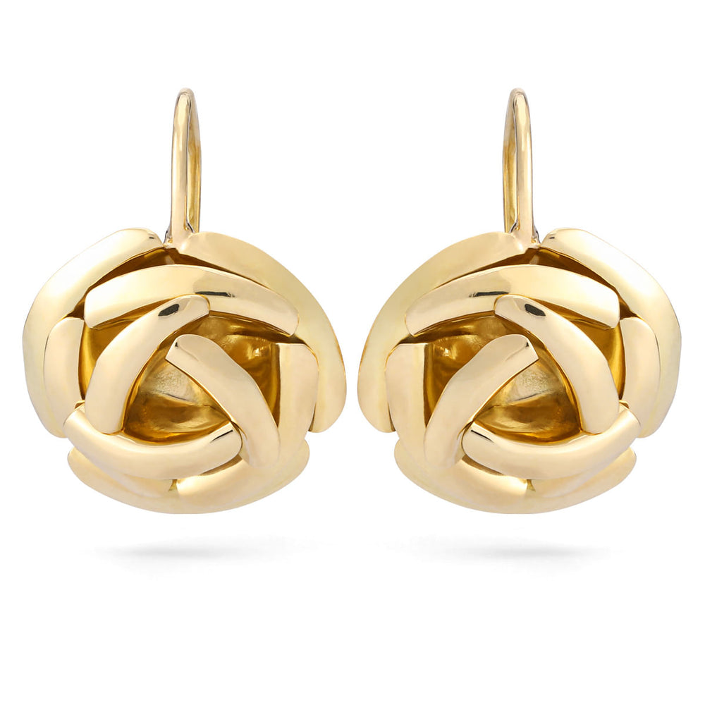 Par de Brinco em Ouro Amarelo 18k Flor