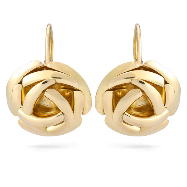 Par de Brinco em Ouro Amarelo 18k Flor