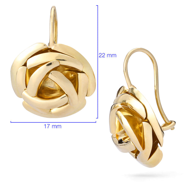 Par de Brinco em Ouro Amarelo 18k Flor