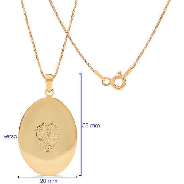 Pingente em Prata 925 com Banho de Ouro Amarelo