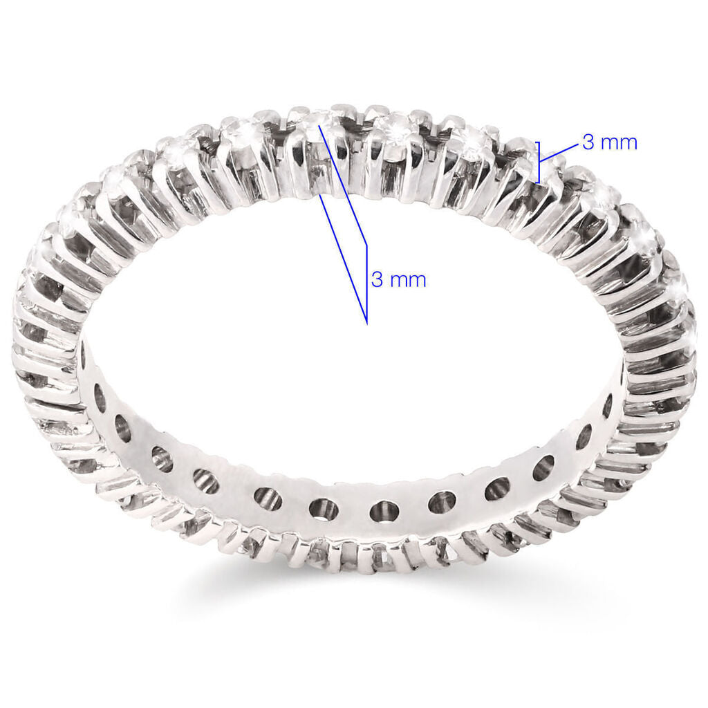 Aliança em Ouro Branco 18k com Diamantes