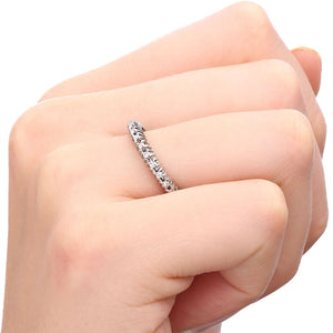 Aliança em Ouro Branco 18k com Diamantes