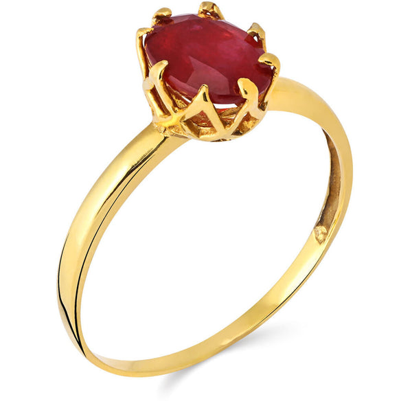 Anel em Ouro Amarelo 18k com Rubi